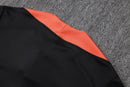 Conjunto Agasalho Brasil Preto/Laranja  | PrimeFut