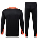 Conjunto Agasalho Brasil Preto/Laranja  | PrimeFut