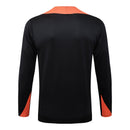 Conjunto Agasalho Brasil Preto/Laranja  | PrimeFut