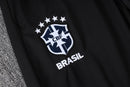 Conjunto Agasalho Brasil Preto/Laranja  | PrimeFut